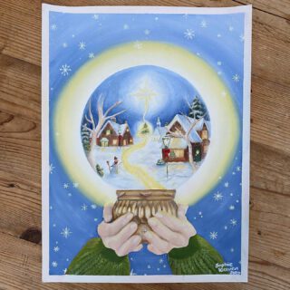 🌟Christmas Dream 🌟
•EN: I've made cards so that during this holiday season you can send a light to the people you love, or the people you missed this year.🌟 card+envelope €1,50 or 10 for €10,- send a DM for purchase information💌😁
•
•NL: ik heb kaartjes gemaakt zodat je tijdens deze feestdagen een licht kan sturen naar de mensen van wie je houd, of die je hebt moeten missen dit jaar.🌟 kaart+envelop €1,50 per stuk of 10 voor €10,- (excl. verzendkosten). Stuur een DM voor bestel info😁💌
•
•
•Oil painting🎨
•
#christmas #christmascard #oilpainting #holidayseason #art #christmasart #christmasiscoming  #painting #christmasseason #christmasdreams