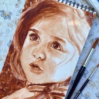 Kleine aquarell schildering 
Mijn lieve nichtje Lieve 🥰🫶

#waterverf #watercolor #vangoghpaint #painting #portrait #watercolorportrait 
#create #schildering  #aquarell #aquarellpainting